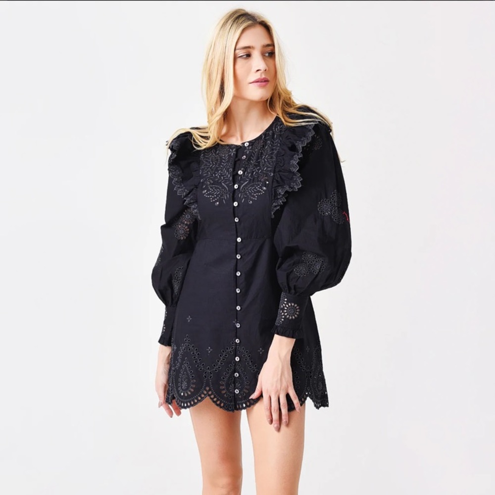 LoveShackFancy Tullia Mini Dress - Picture 1 of 3